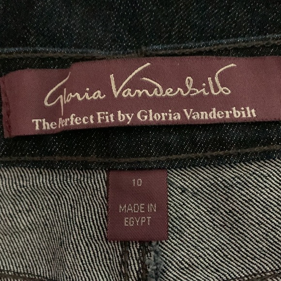 Gloria Vanderbilt The Perfect Fit Jeans, Size 10, Dark Wash Blue Denim - Picture 5 of 8